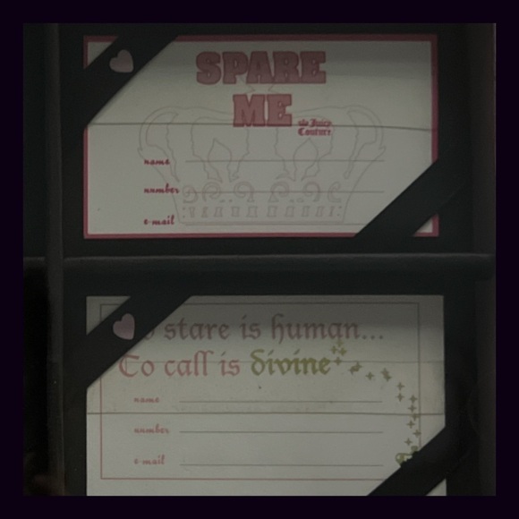 Juicy Couture Calling Cards With Pink Card Case - Picture 4 of 10